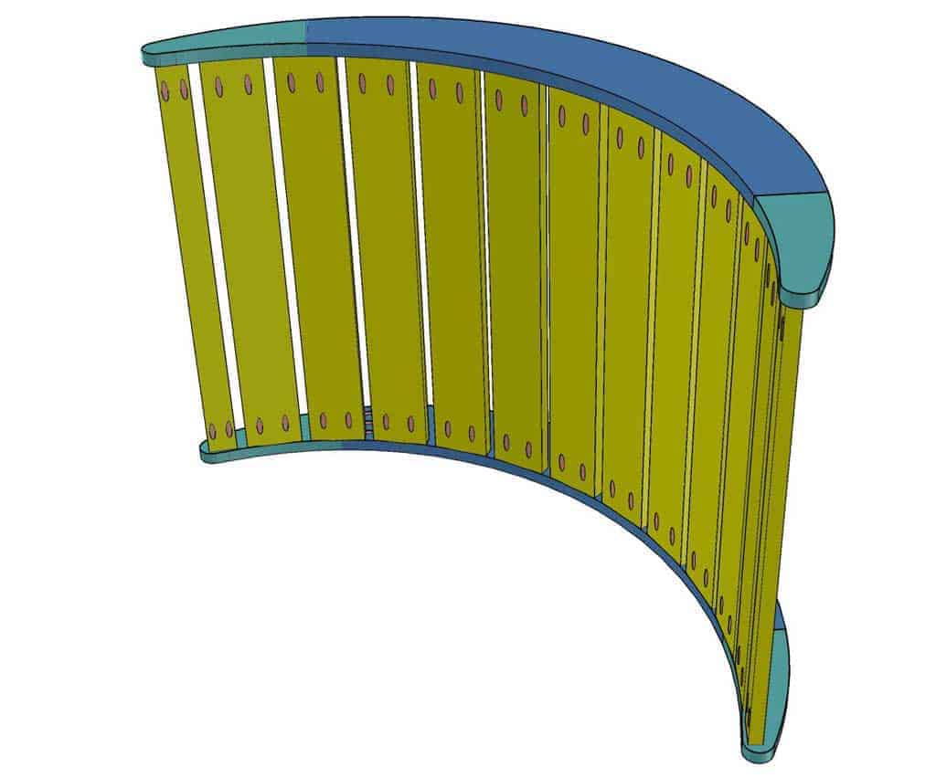 attaching cushion support boards to the rocker