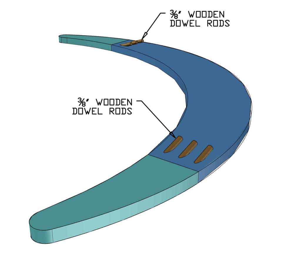 inserting wood dowels in pocket holes