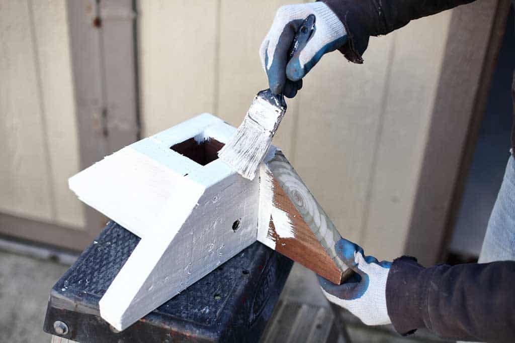 painting the base for the fairy tree