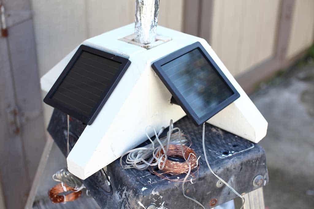 attaching solar panels on fairy tree