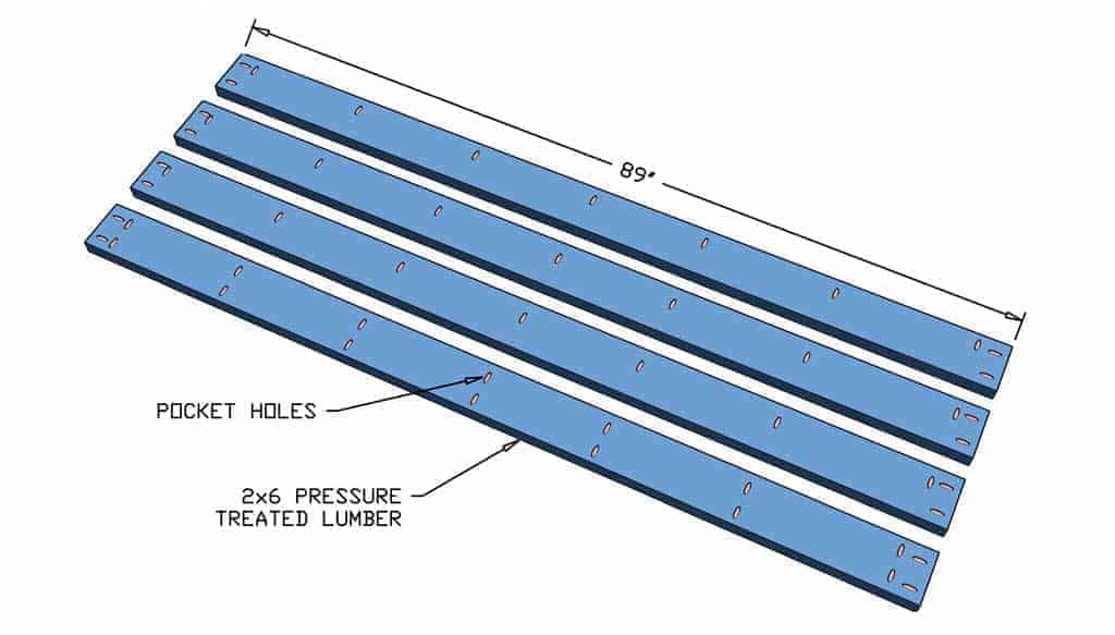 cutting bottom boards for the planter box