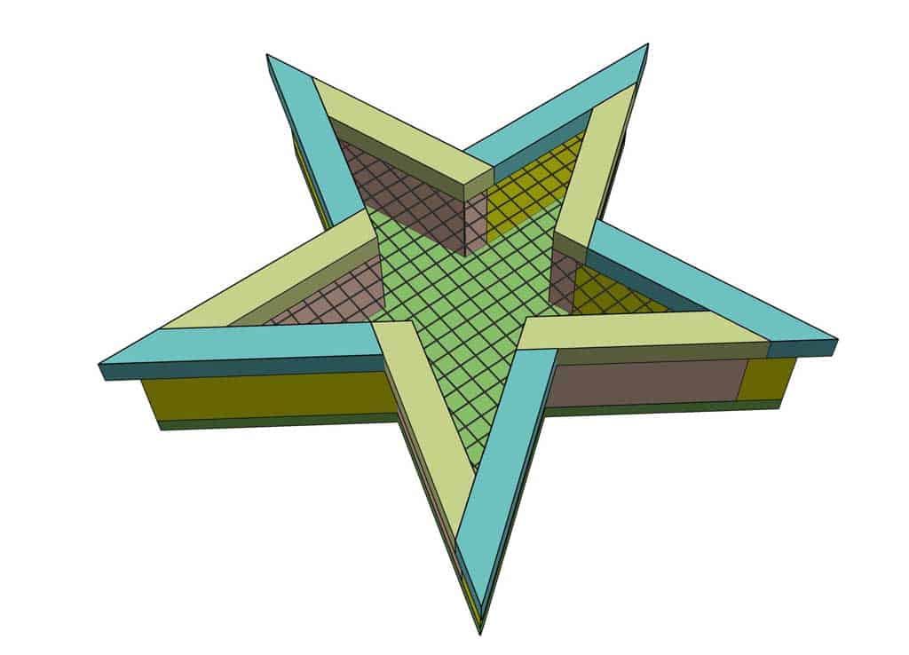 DIY vertical star planter for succulents