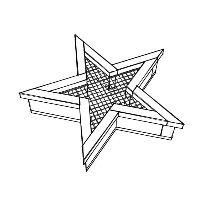 DIY vertical star planter for succulents