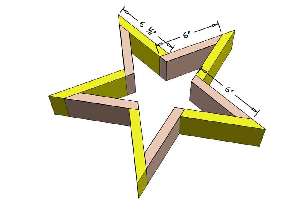 dimensions for the star planter