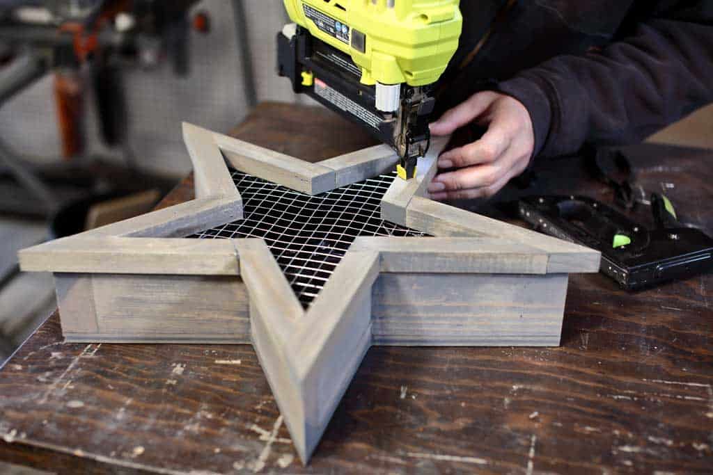 attaching trim to star planter