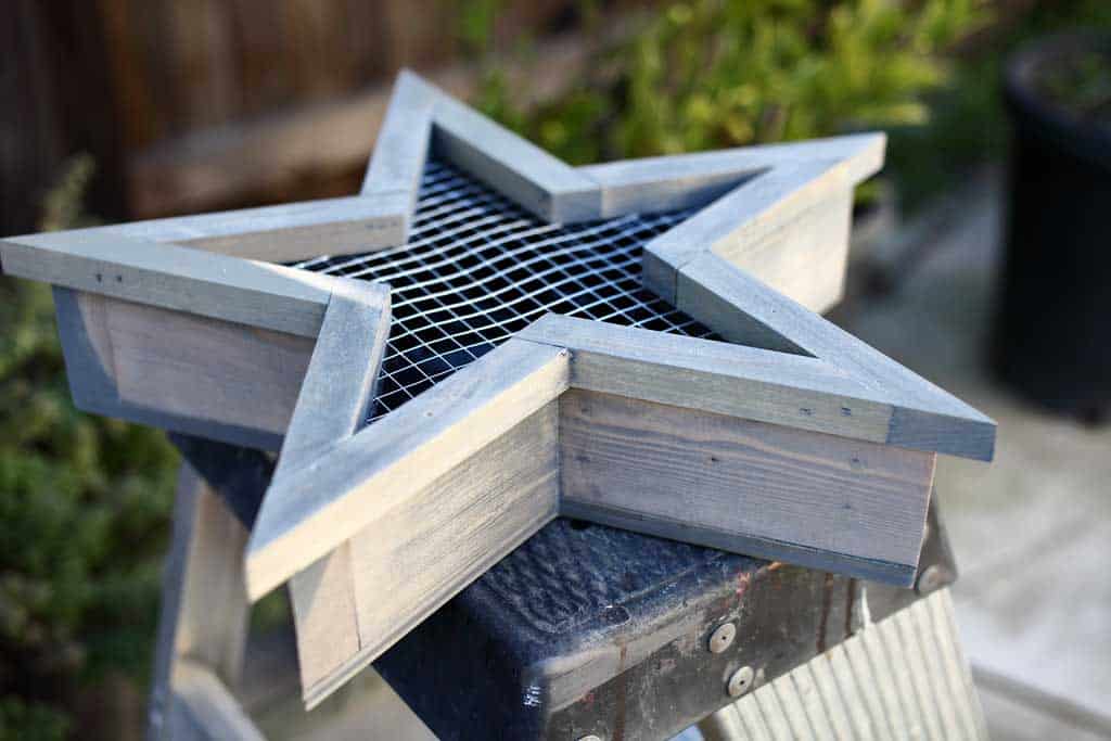 DIY vertical star planter for succulents