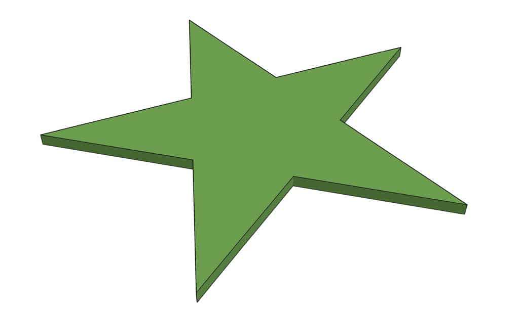 cutting star from plywood