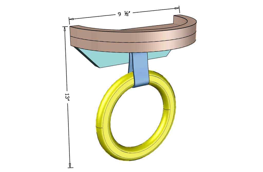 DIY towel holder ring dimensions
