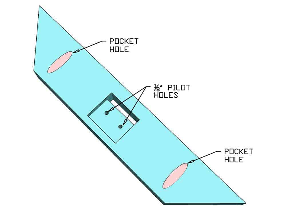 drilling pocket holes in DIY towel holder ring