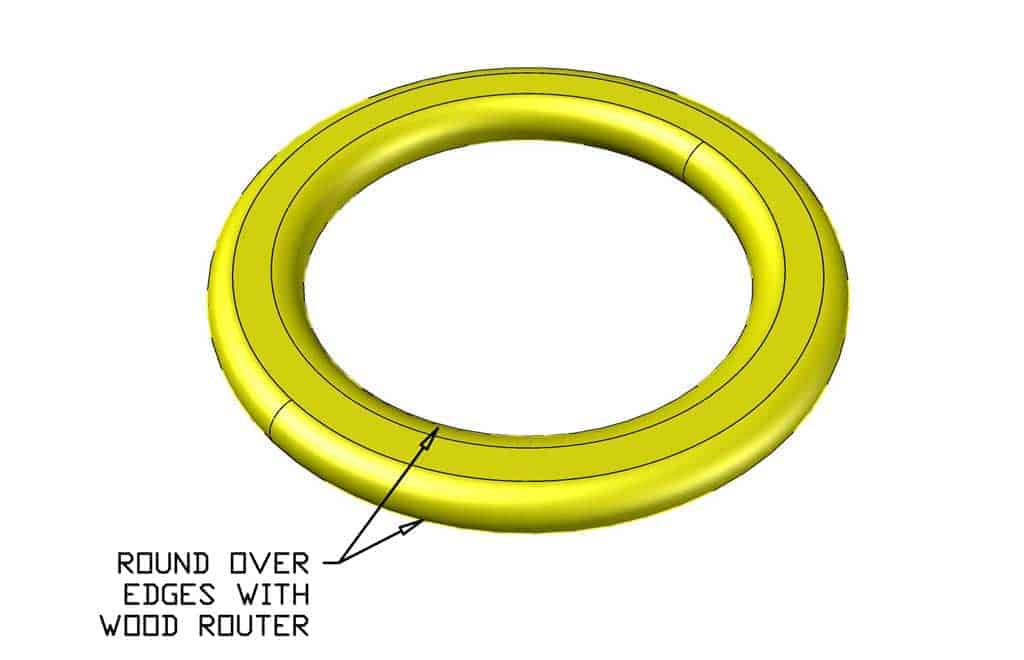 cutting ring for the towel holder