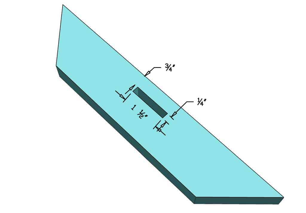 cutting out an opening for leather belt of the towel holder