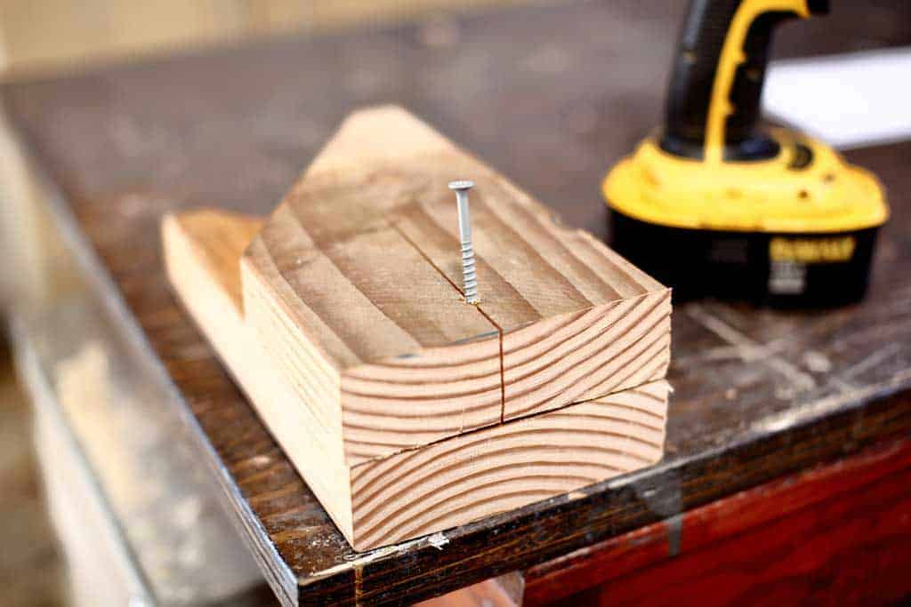 Cracked wood because of screw