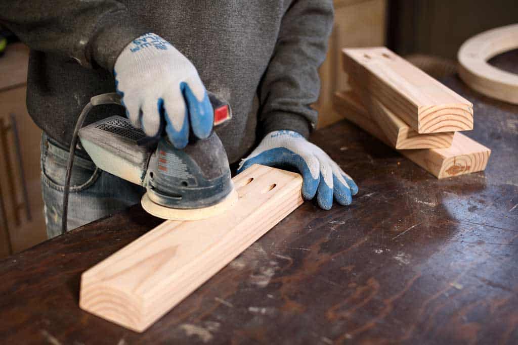 sanding wood