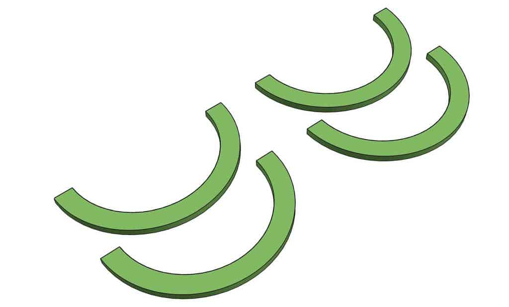 half circle of the kerplunk game