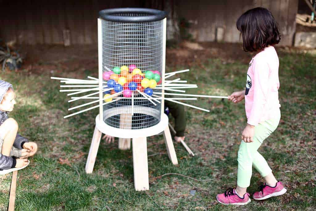 giant DIY kerplunk game