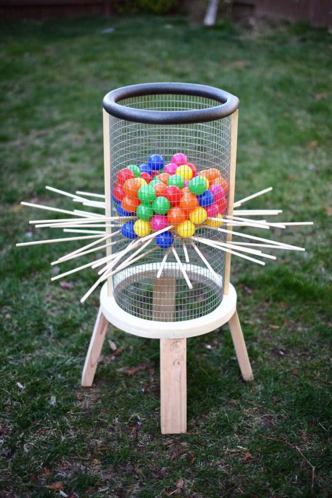 giant DIY kerplunk game