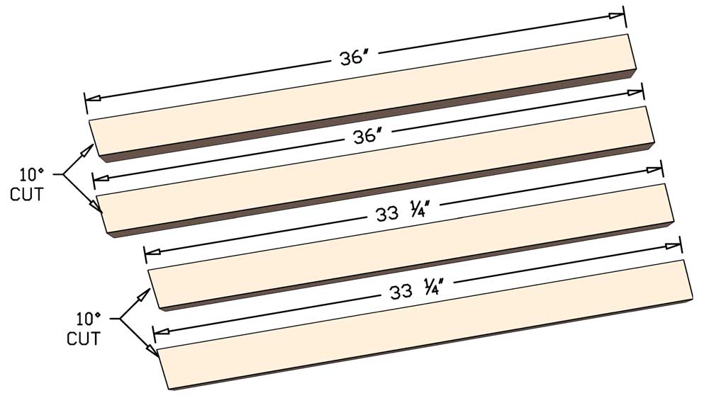 legs for the DIY rabbit hutch