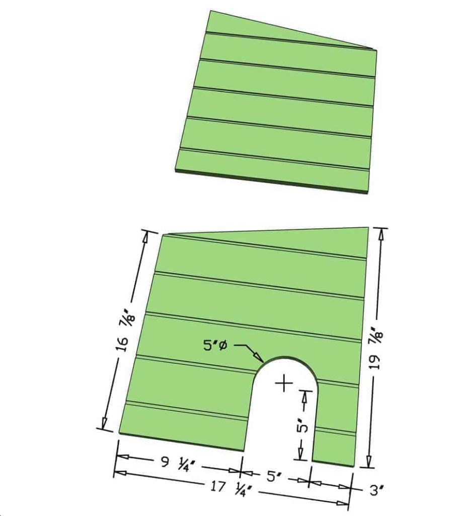 cutting opening in the middle divider of the DIY rabbit hutch