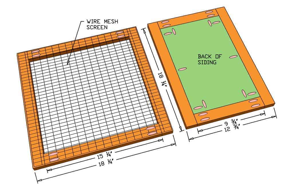 building door for DIY rabbit hutch