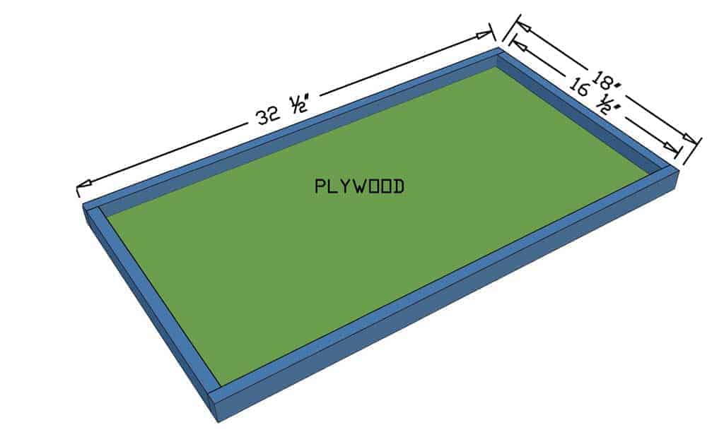 building a frame for litter pan for DIY rabbit hutch