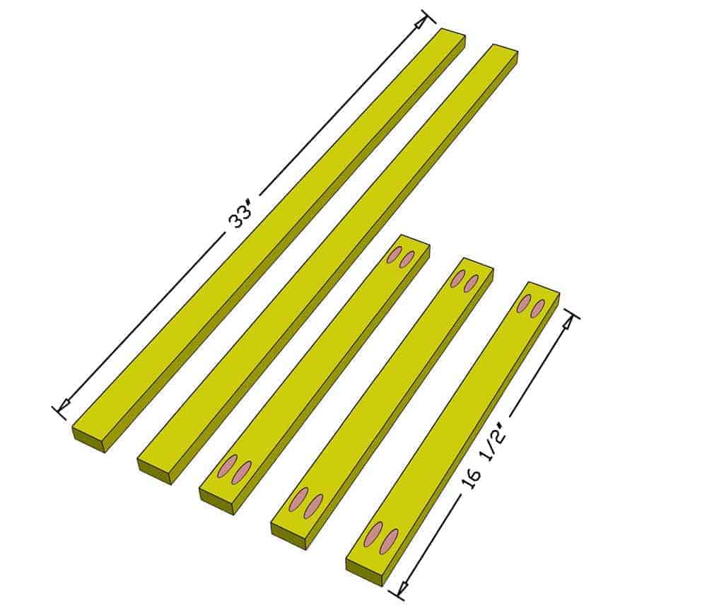 boards for the floor frame