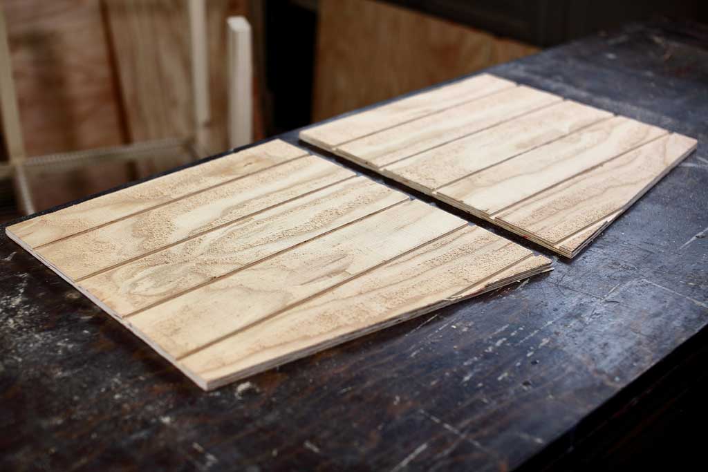 side and middle panel for DIY rabbit hutch