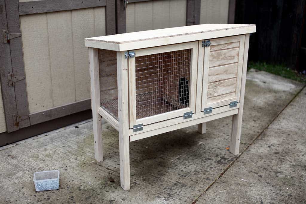 DIY rabbit hutch for indoor and outdoor