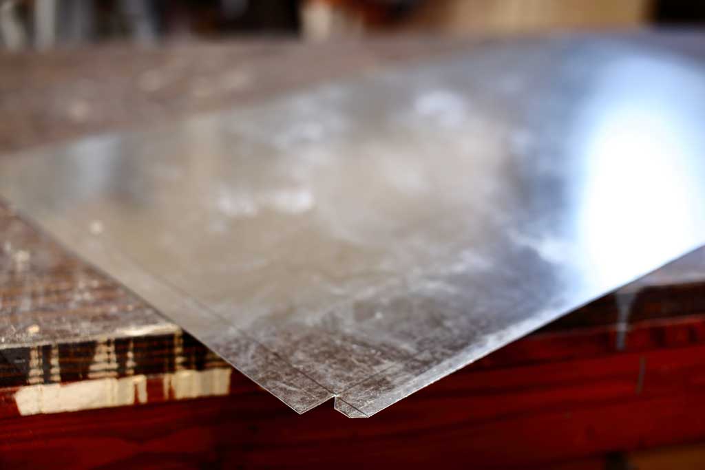 sheet metal for litter pan of the DIY rabbit hutch