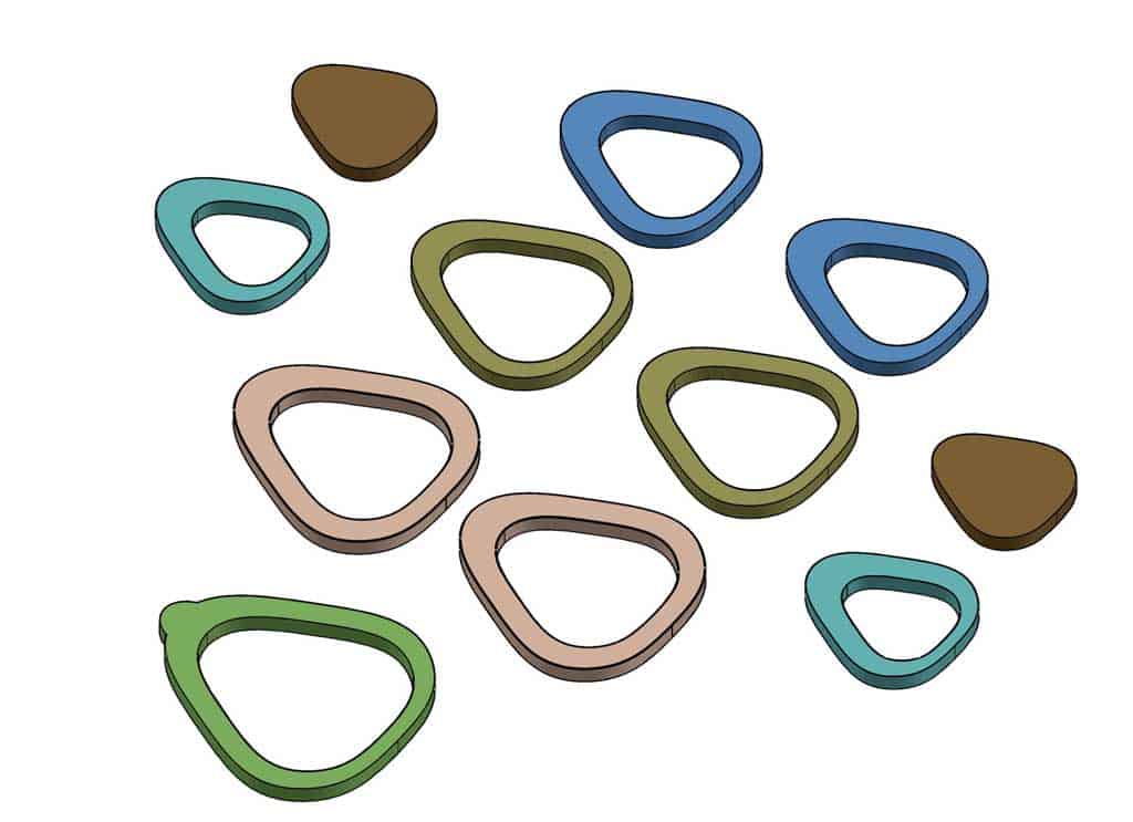 all pieces for the DIY birdhouse