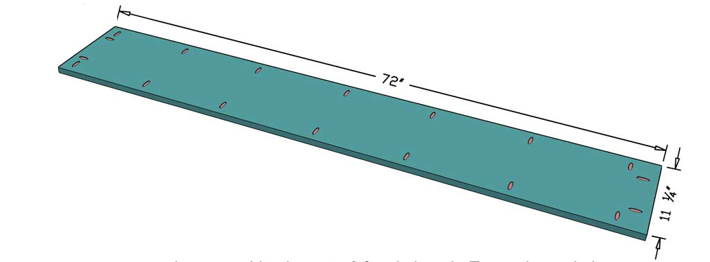 cut top board to 6 feet