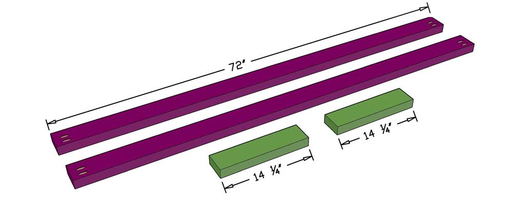 cutting sides and ends of the diy farmhouse bench