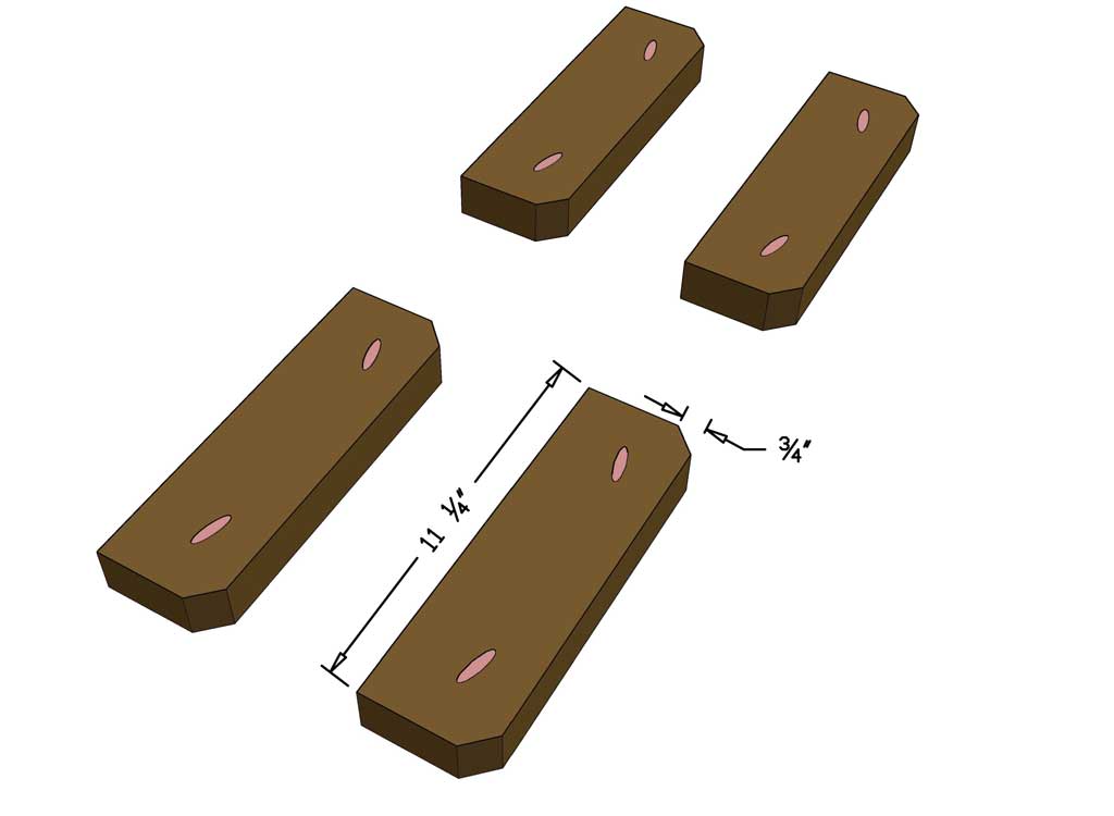 cutting support board for the diy farmhouse bench