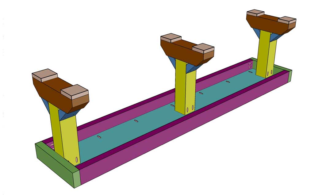 attach leg assembly to the bench