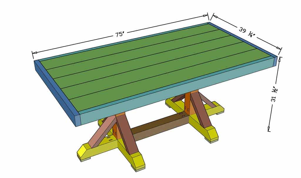 DIY Farmhouse Dining Table Dimensions 