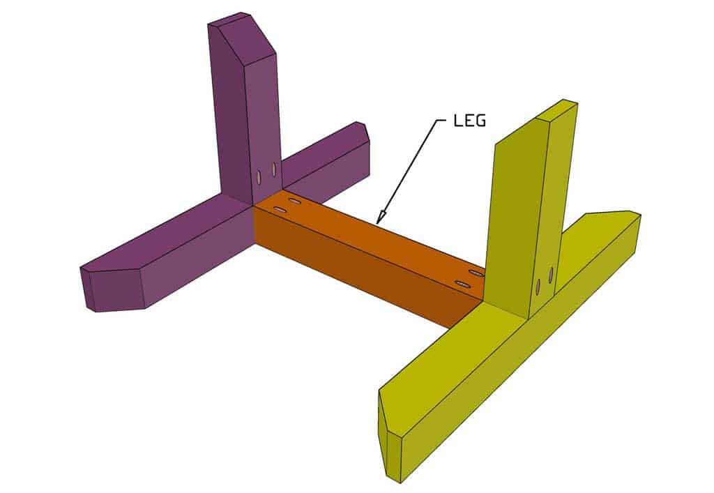 attaching leg to DIY Farmhouse Dining Table