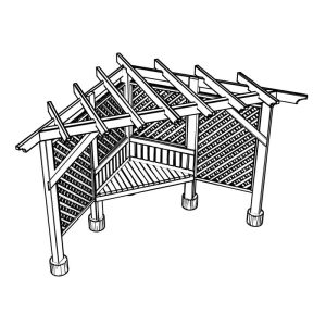 DIY Garden Arbor with a Bench