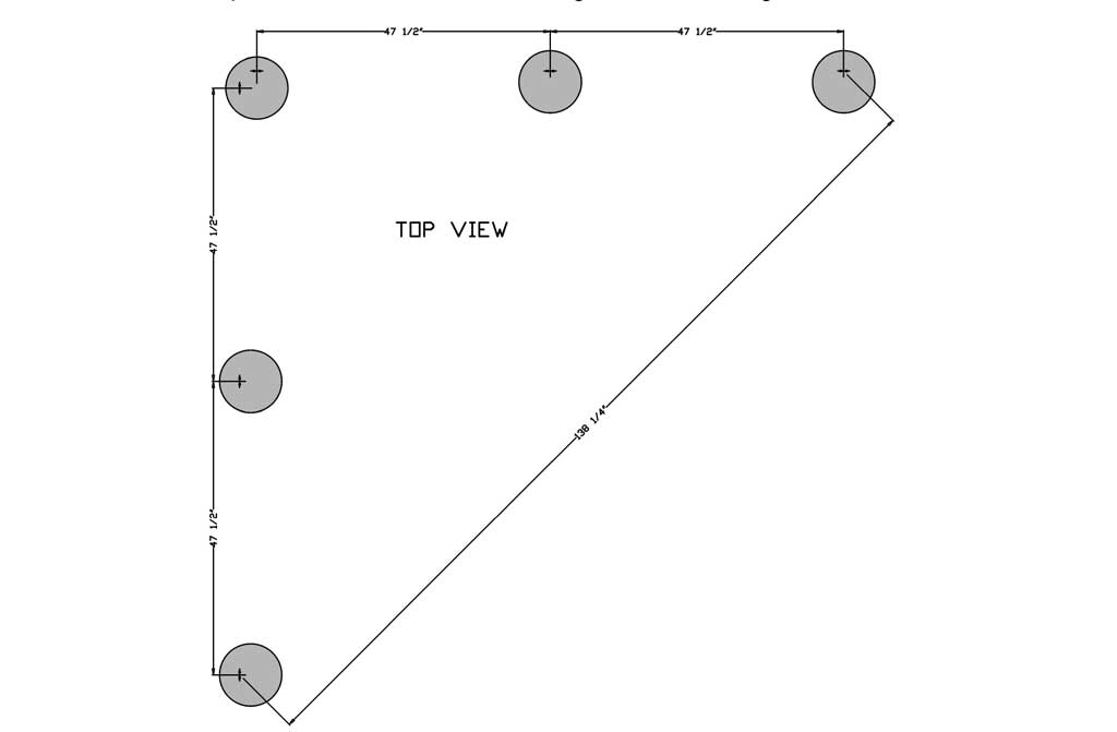concrete footings dimensions for DIY Garden Arbor with a Bench