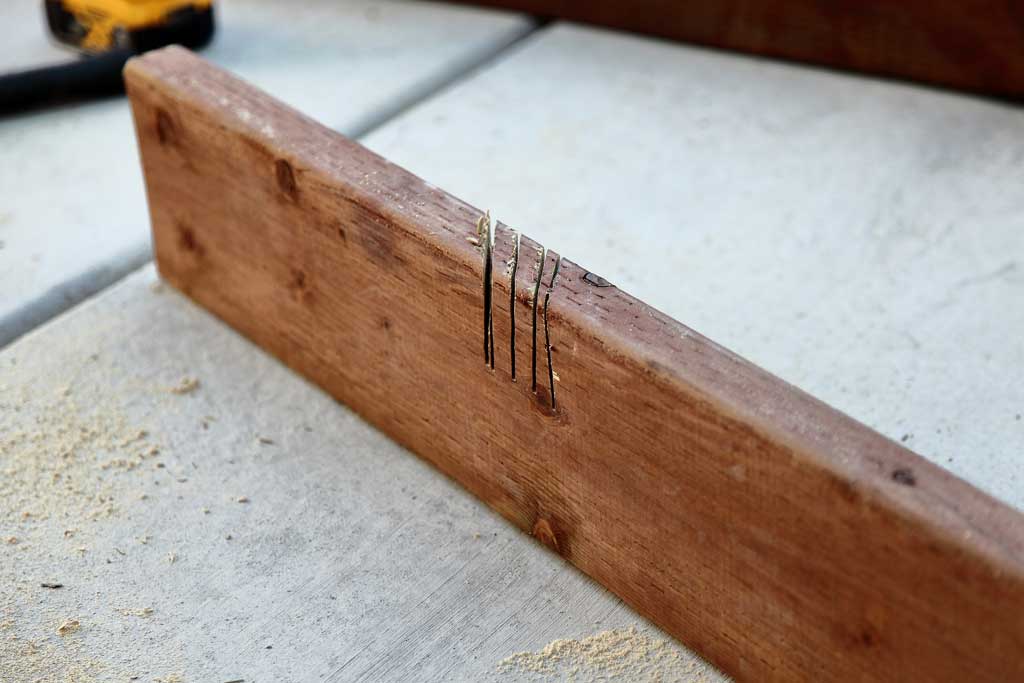 cutting notches in wood