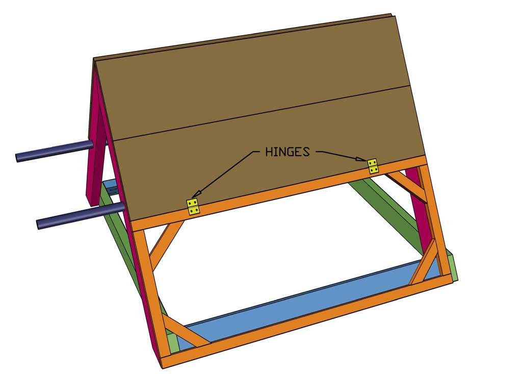 attaching side door for the chicken coop