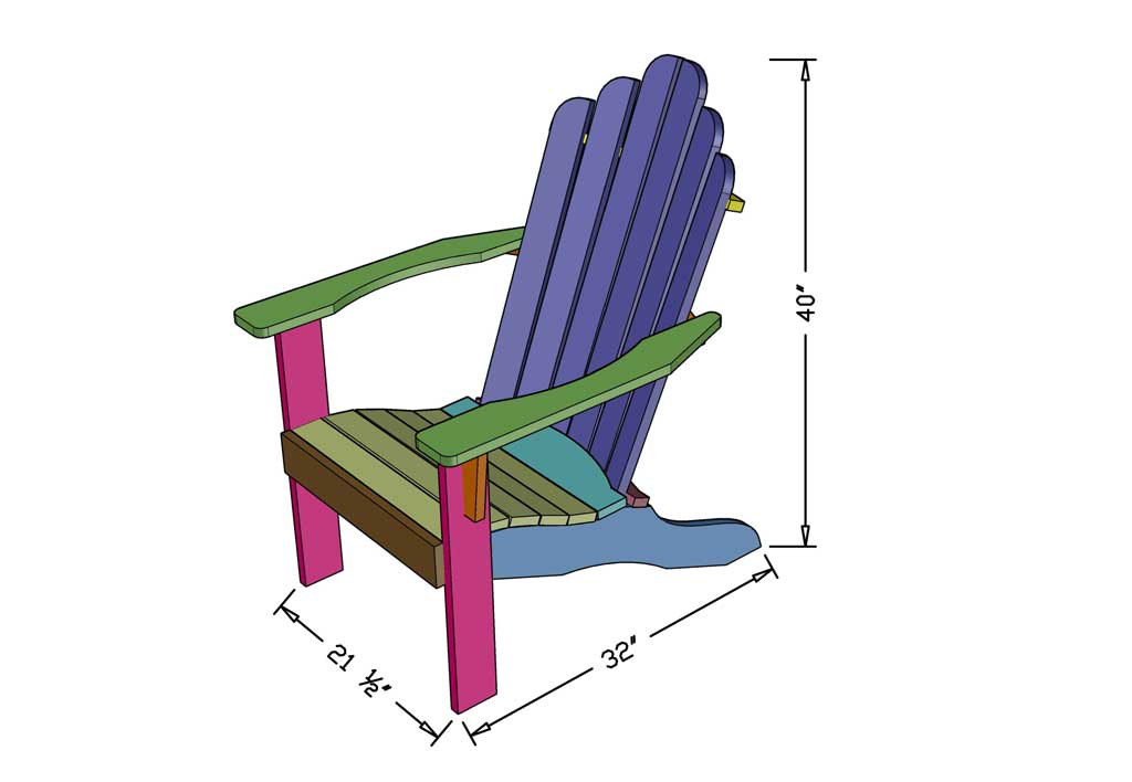 DIY Adirondack Chair dimensions