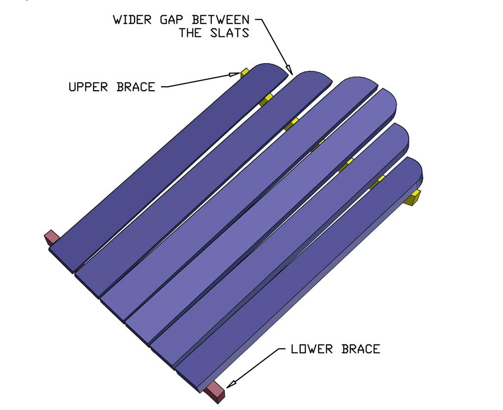 backrest of the DIY Adirondack Chair