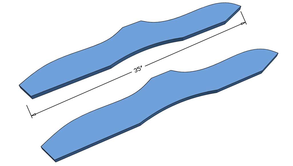 back legs for DIY Adirondack Chair