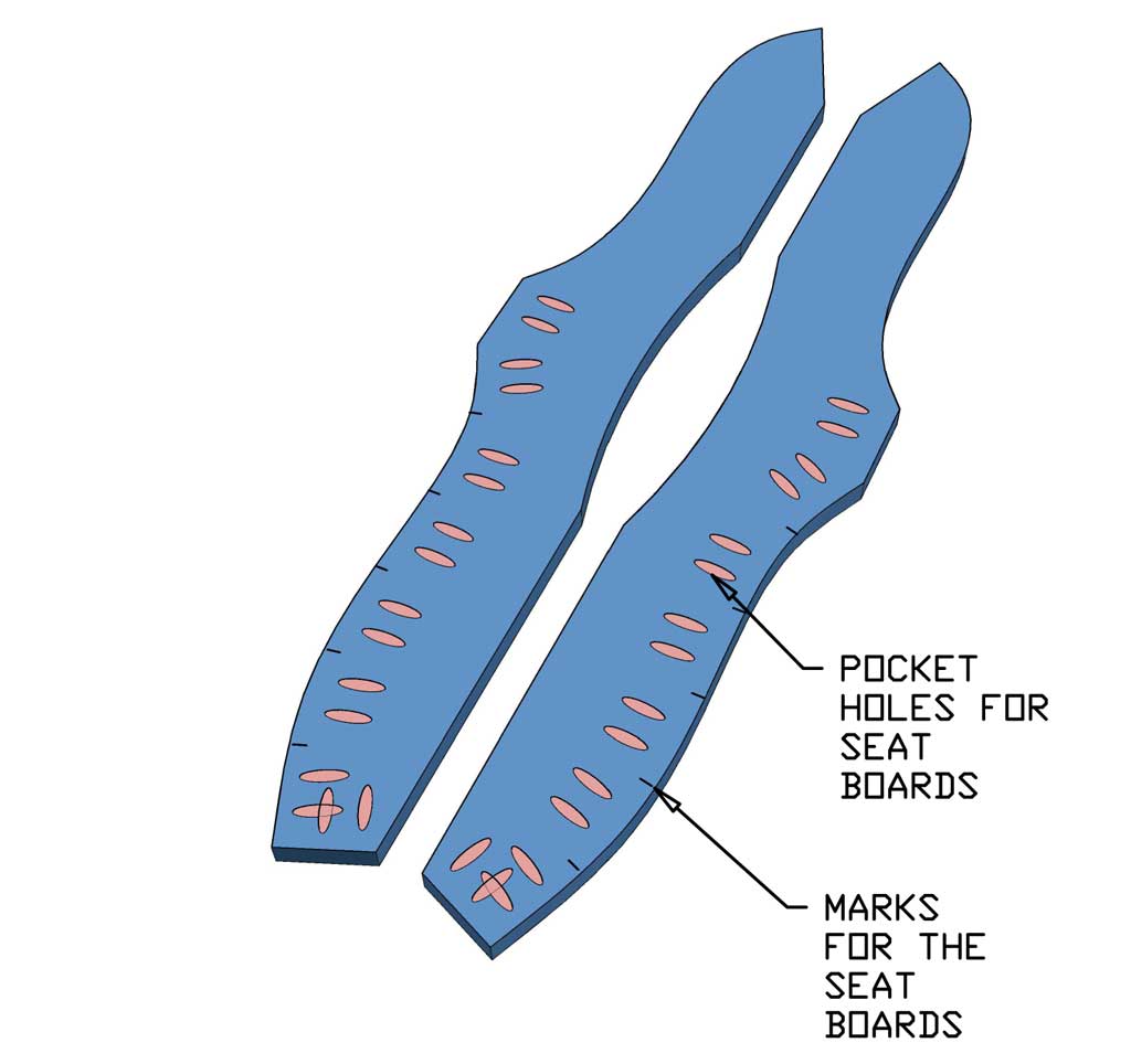 back legs for DIY Adirondack Chair