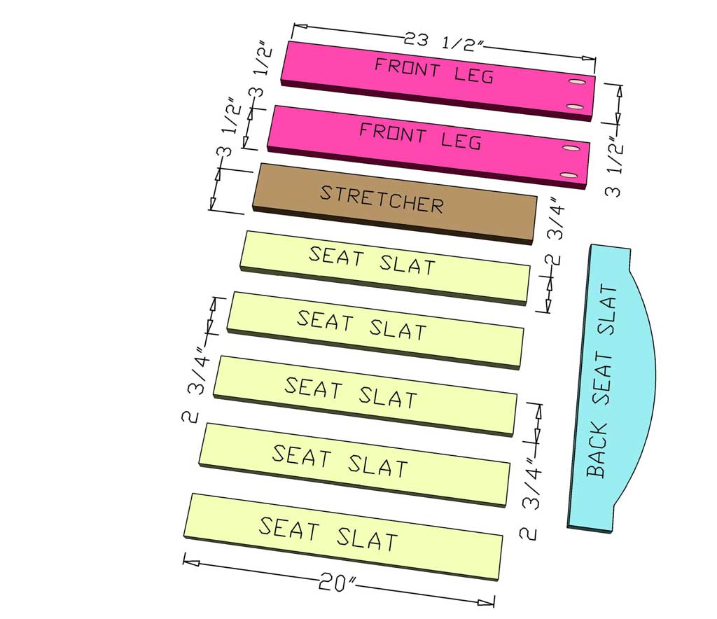 cutting boards for DIY Adirondack Chair
