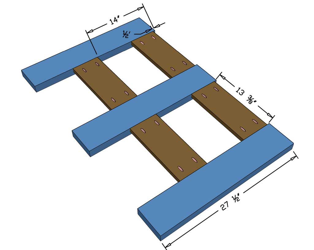 building a backrest of the outdoor sofa
