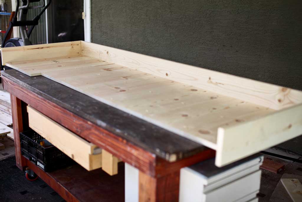 DIY outdoor sofa with cushions