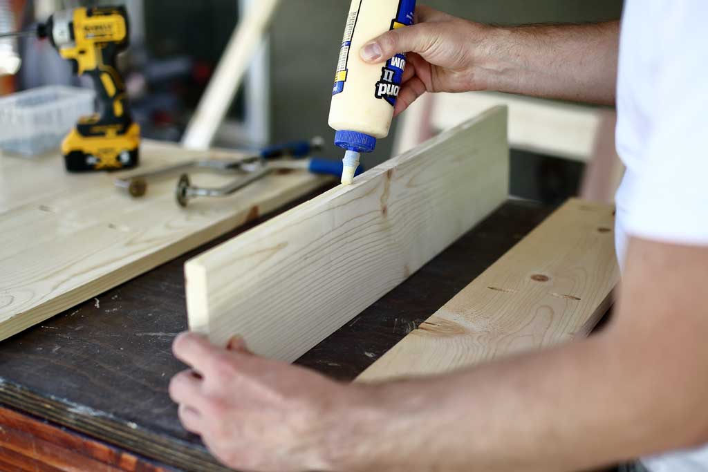 gluing wood boards together