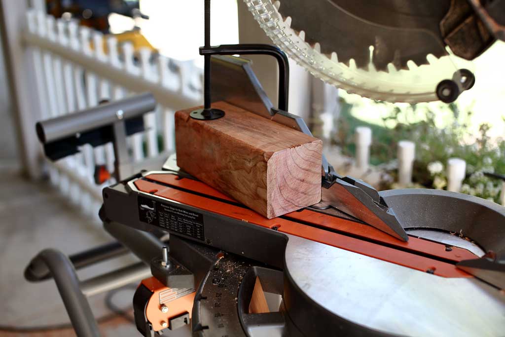 cutting legs for DIY outdoor sofa with cushions