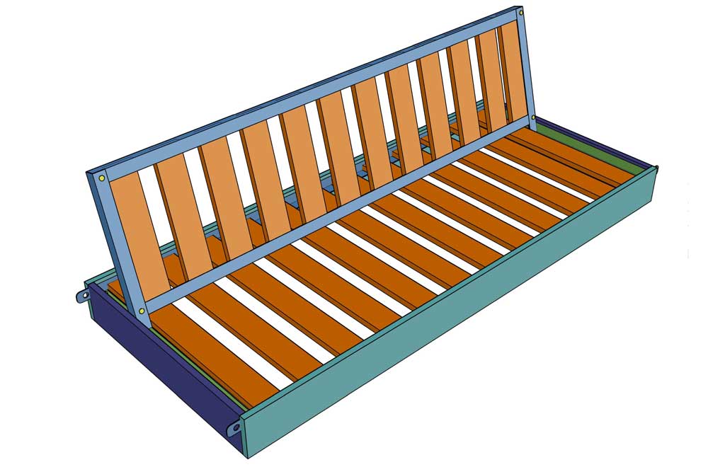 attaching trim around the swing seat of the Outdoor Arbor Swing