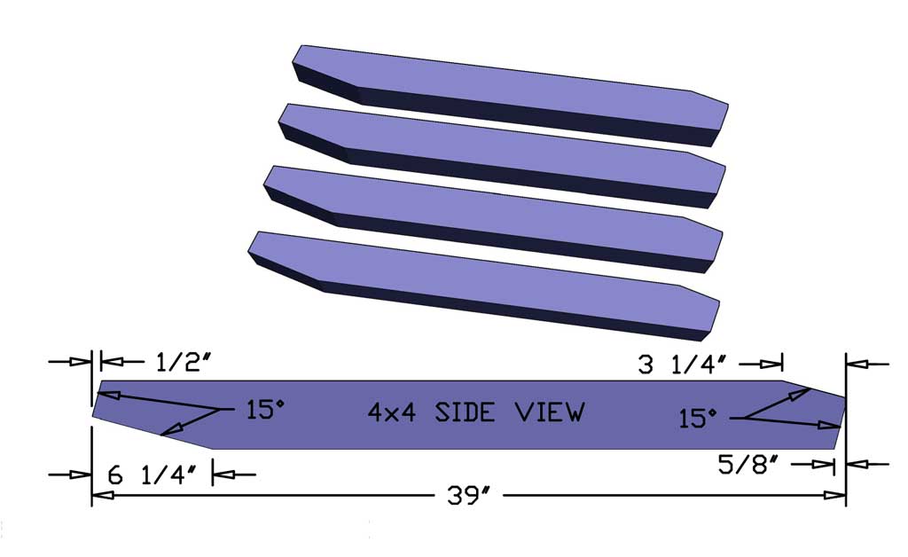 cutting diagonal boards for Outdoor Arbor Swing